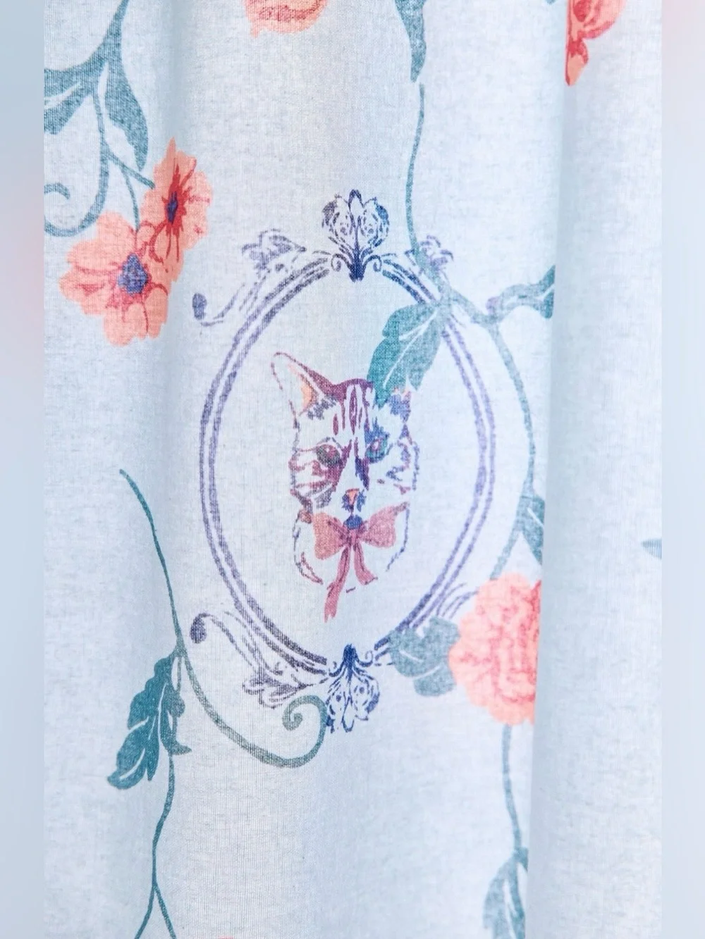 Urban Outfitters Finely Floral Frame Shower Curtain